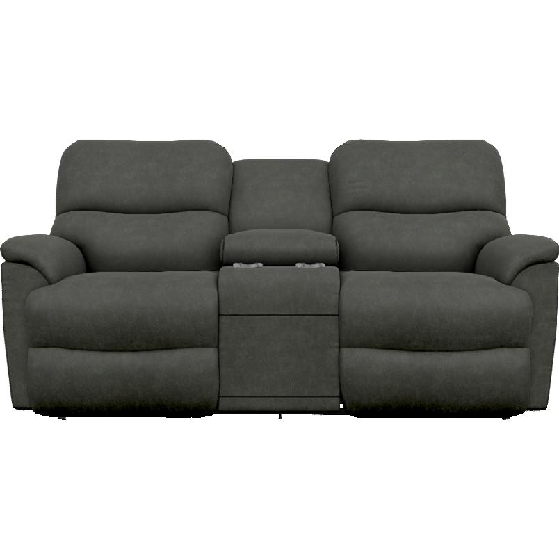 La-Z-Boy Trouper Reclining Loveseat w/ Console - Ink IMAGE 2