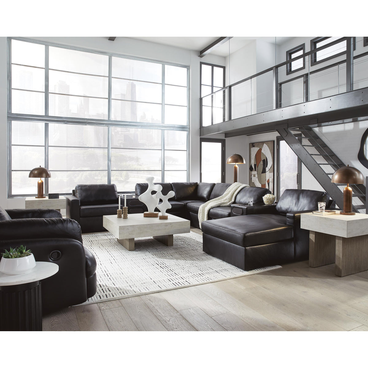 Signature Design by Ashley ModMax II 74305S48 8 pc Sectional with Chaise and Audio Consoles IMAGE 3