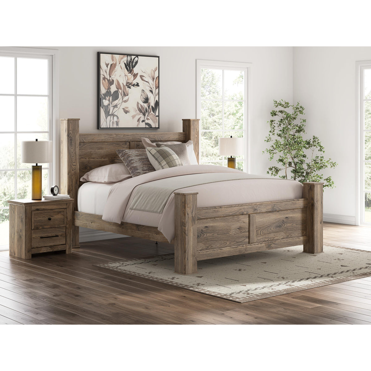 Signature Design by Ashley Rusticott PCB2260B7 King Poster Bed IMAGE 6