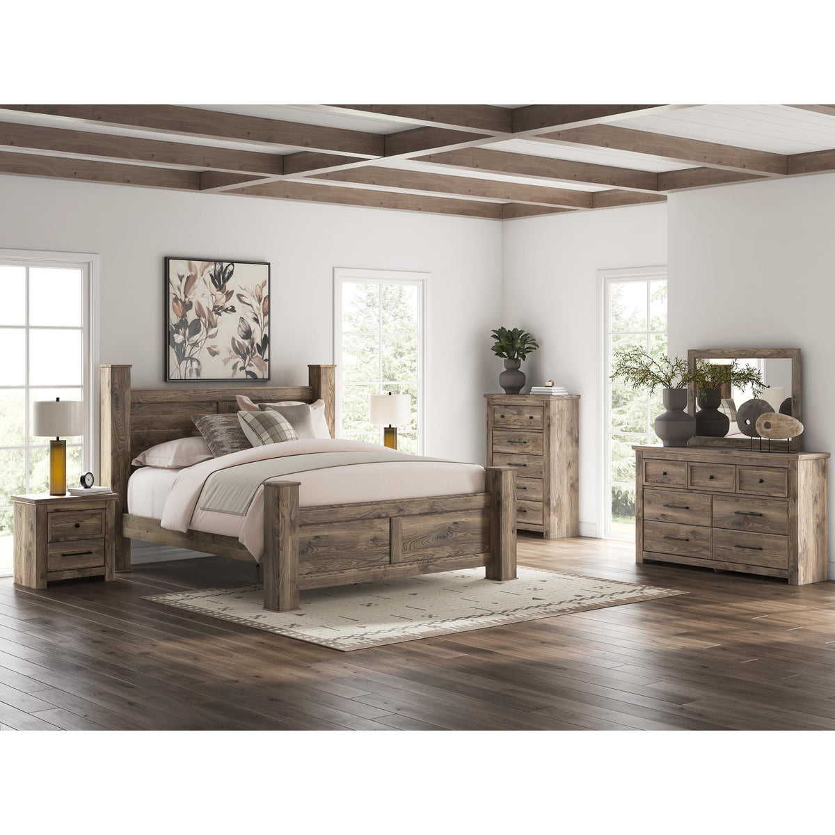 Signature Design by Ashley Rusticott PCB2260B7 King Poster Bed IMAGE 8