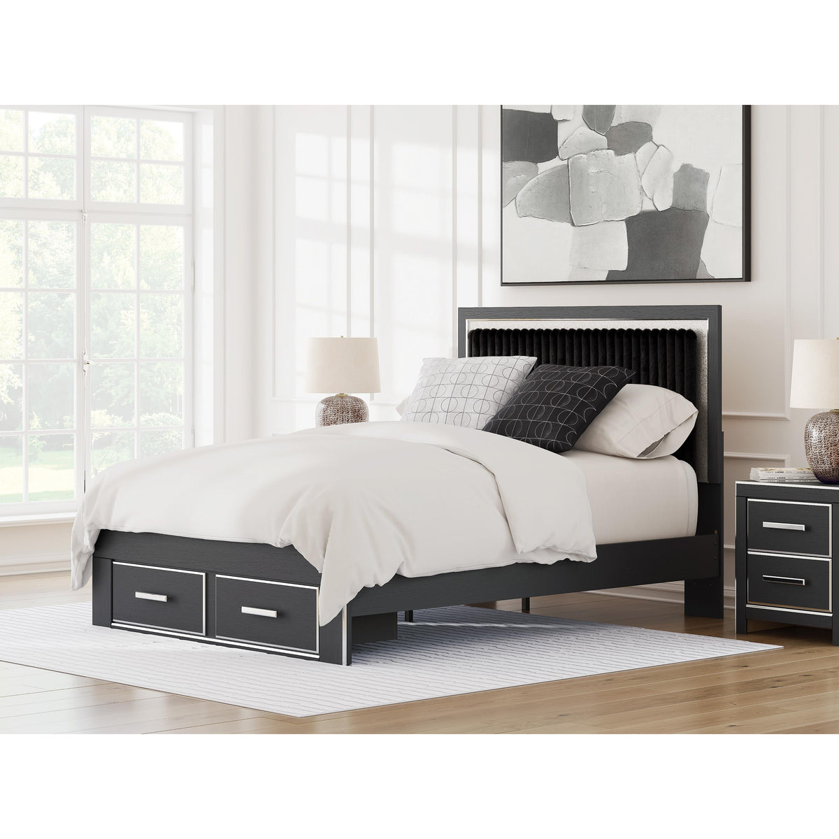 Signature Design by Ashley Zuraleus PCB3380B4 Queen Upholstered Panel Storage Bed IMAGE 7