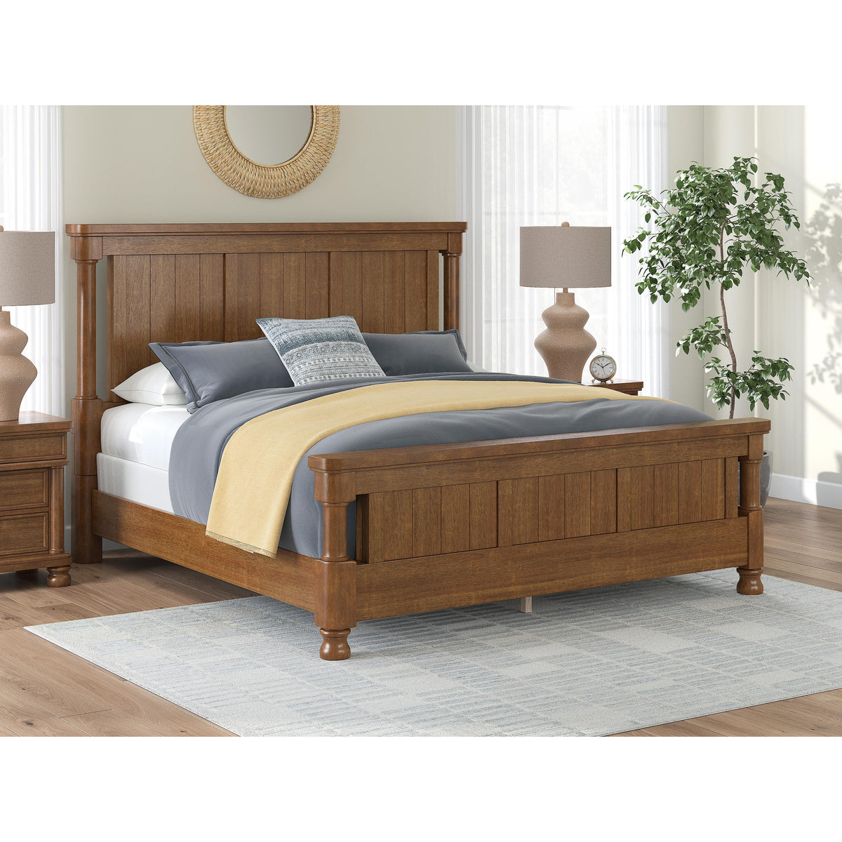 Signature Design by Ashley Rowlenstown PCB824B4 King Poster Bed IMAGE 6