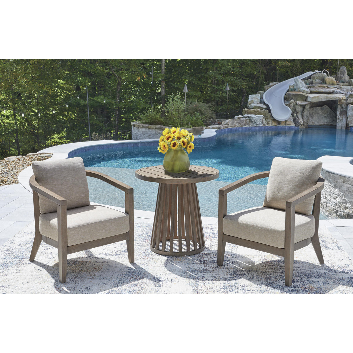 Signature Design by Ashley Joy Lagoon PCP310-050 Chairs with Cushions and Table Set IMAGE 9