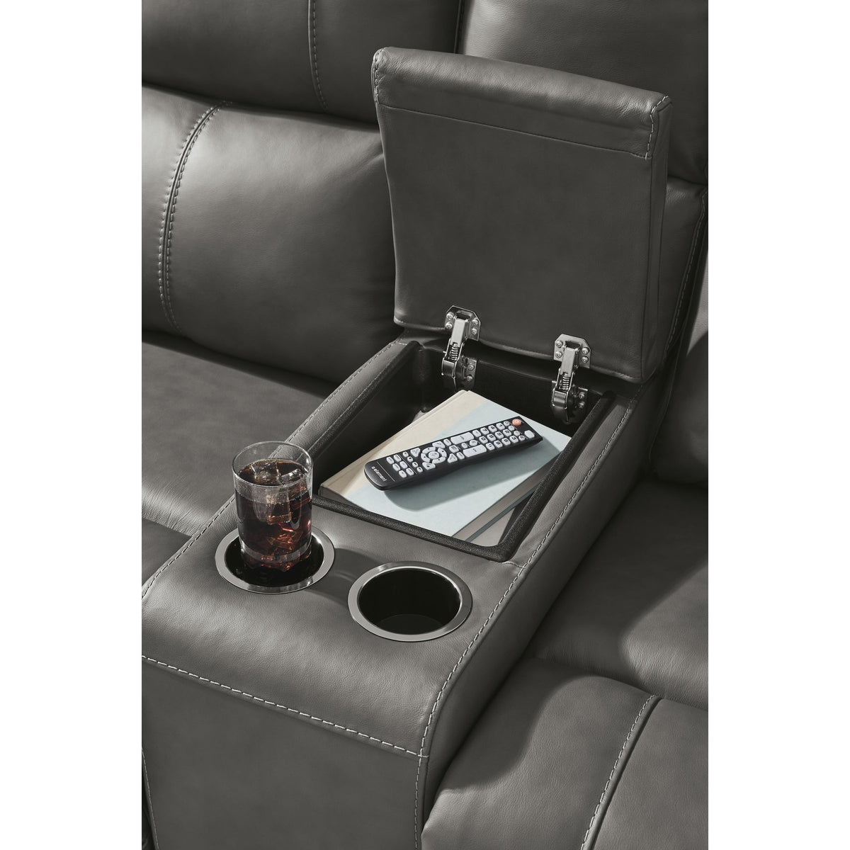 Signature Design by Ashley Bleckley PCU1200018 Power Reclining Loveseat with Console and Adjustable Headrest IMAGE 7