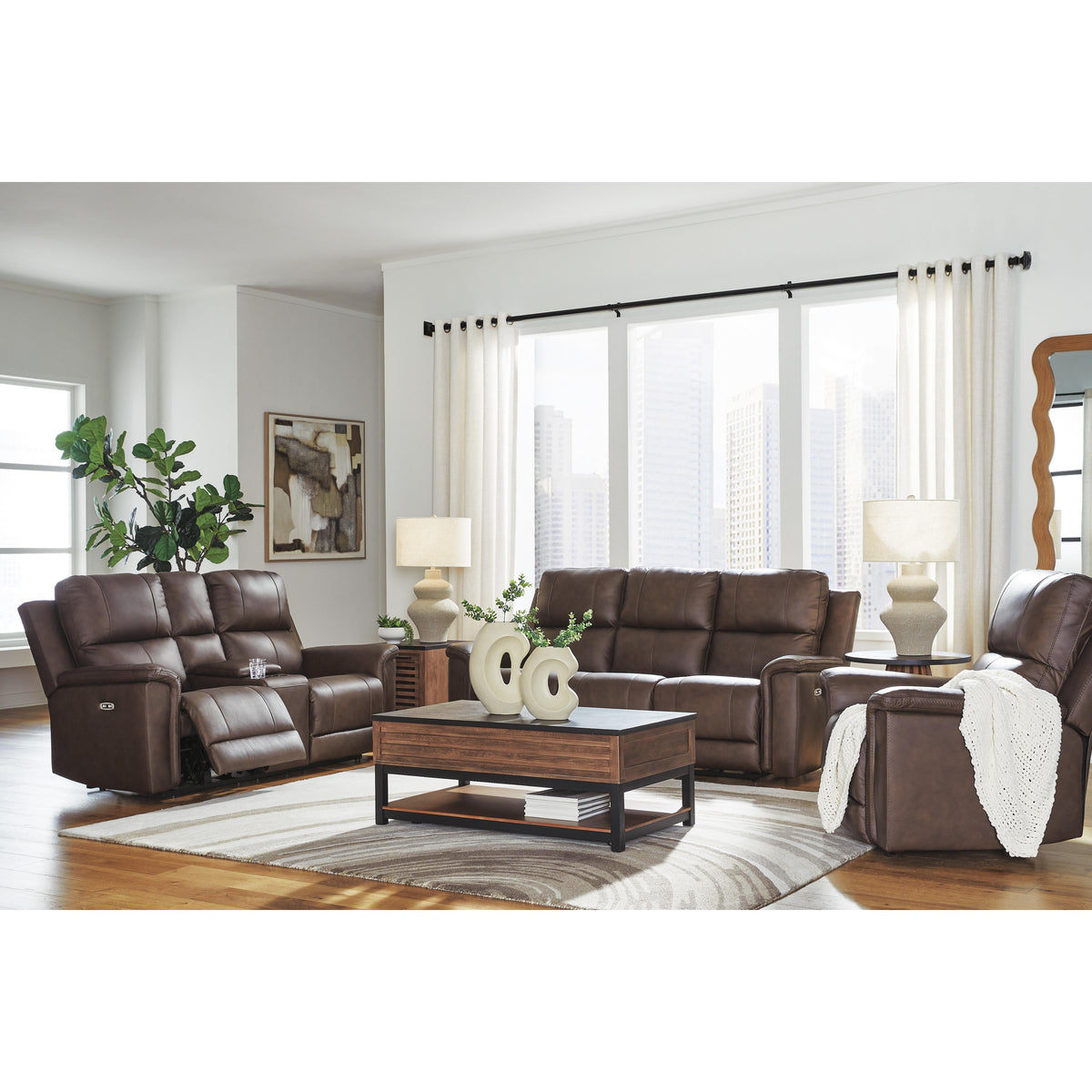 Signature Design by Ashley Bleckley PCU1200118 Power Reclining Loveseat with Console and Adjustable Headrest IMAGE 14