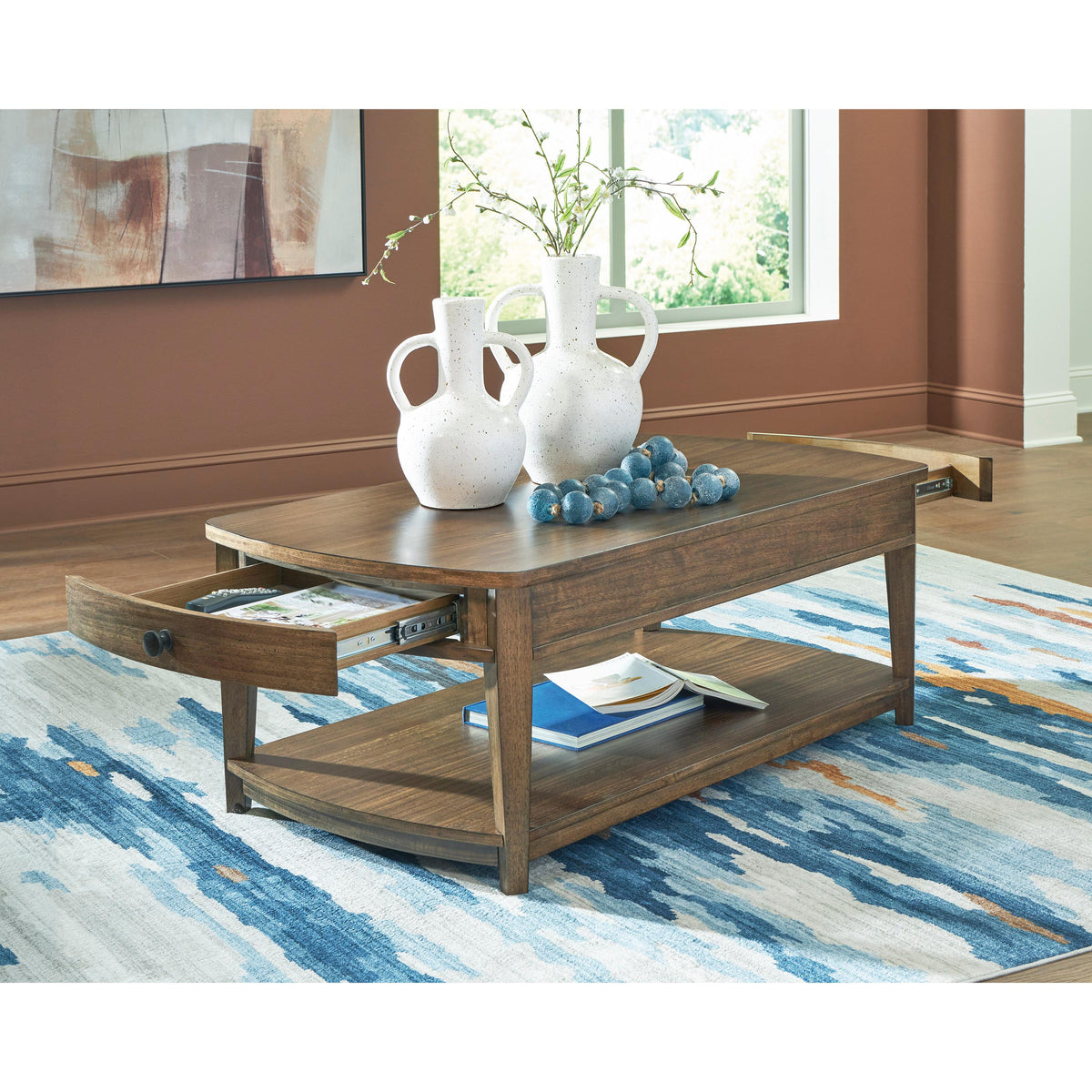 Signature Design by Ashley Burkbyer T513-1 Rectangular Cocktail Table IMAGE 6