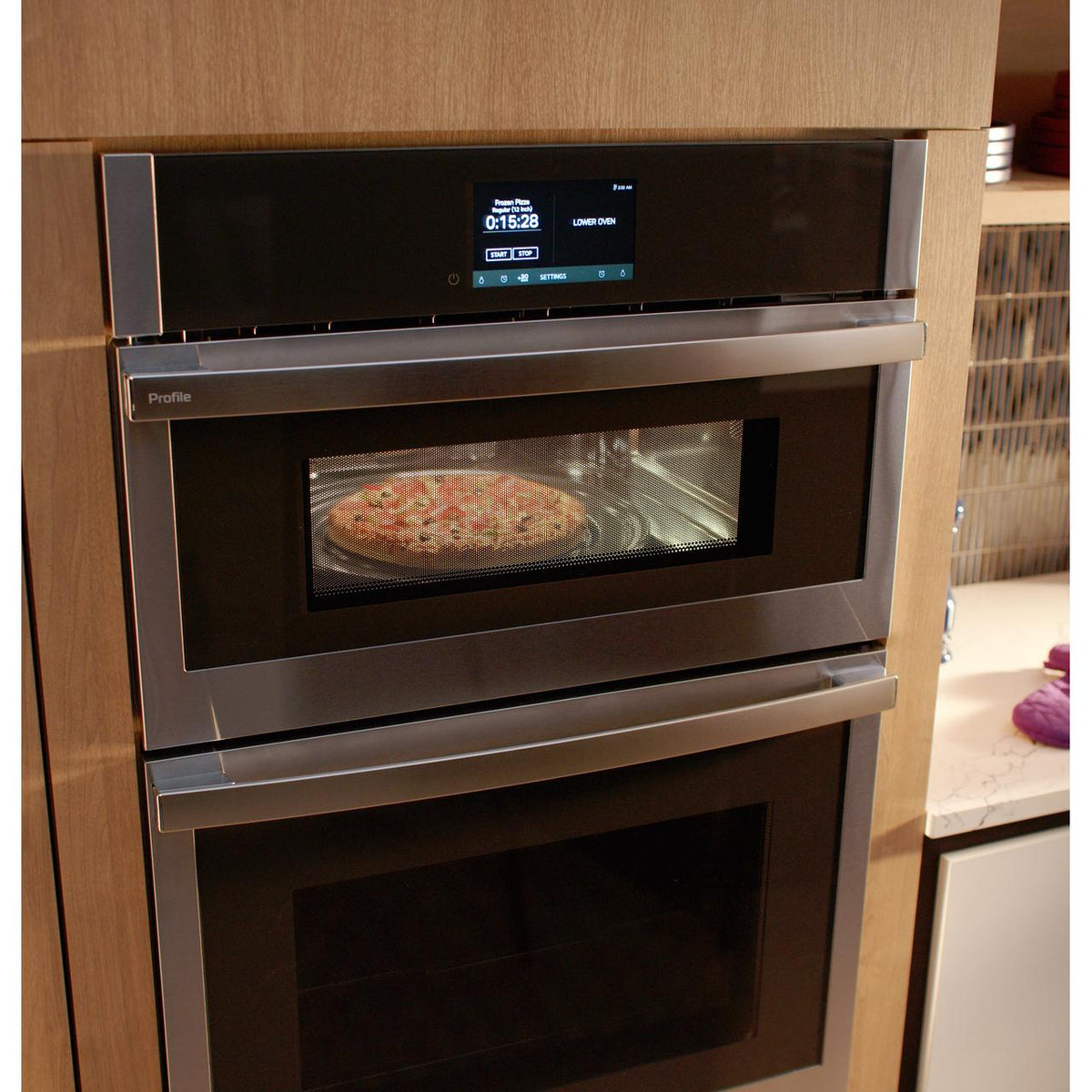 GE Profile 30-inch Combination Double Wall Oven with Advantium® Technology PT9900SWSS IMAGE 9
