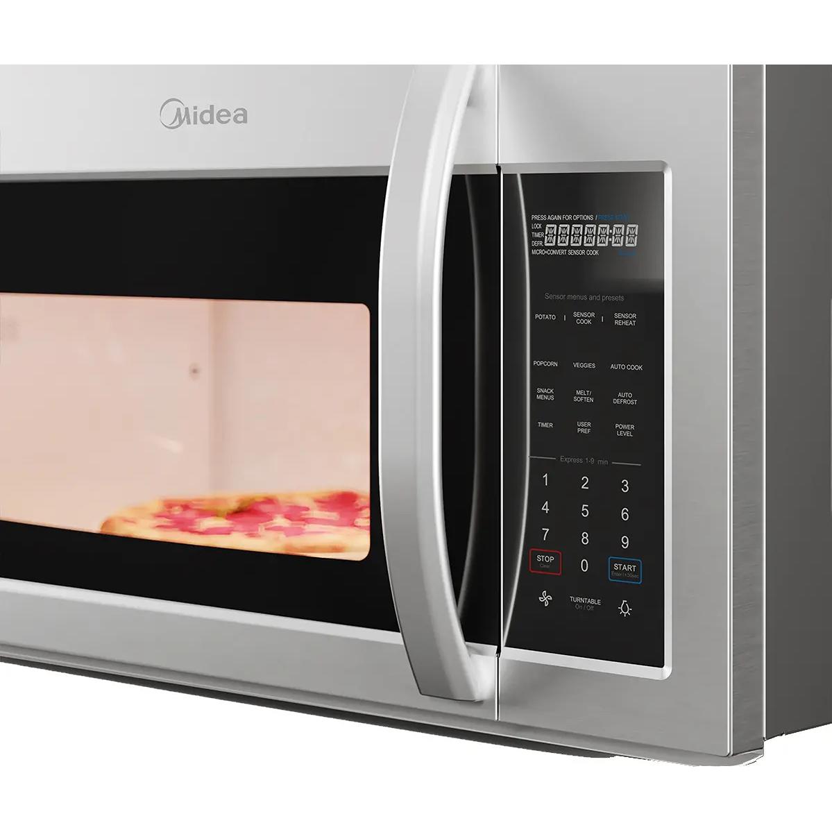Midea 30-inch, 1.7 cu. ft. Over-the-Range Microwave Oven with LED Lighting MMO17S12ASTC IMAGE 6