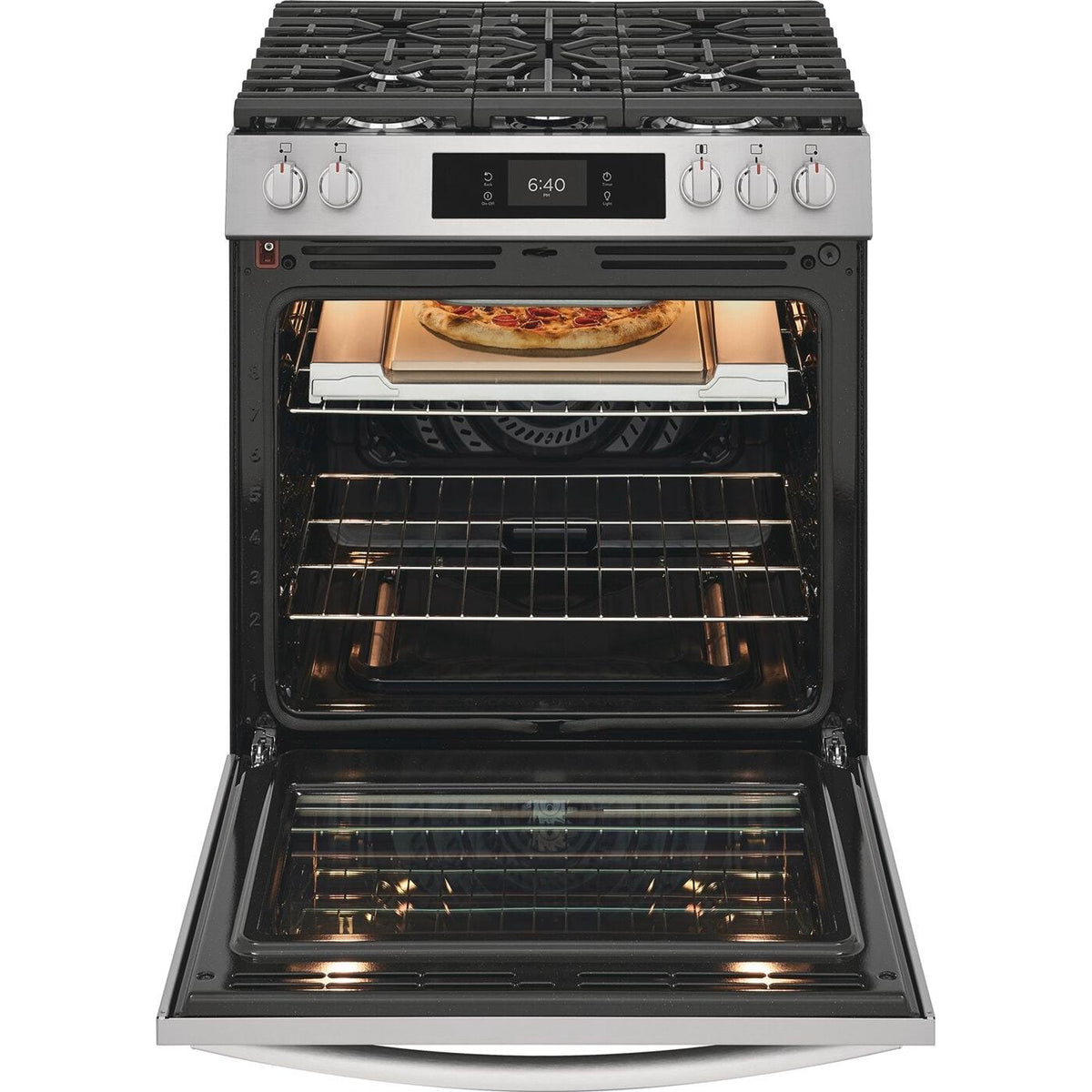 Frigidaire Gallery 30-inch Gas Range with Stone-Baked Pizza GCFG3070BF IMAGE 3