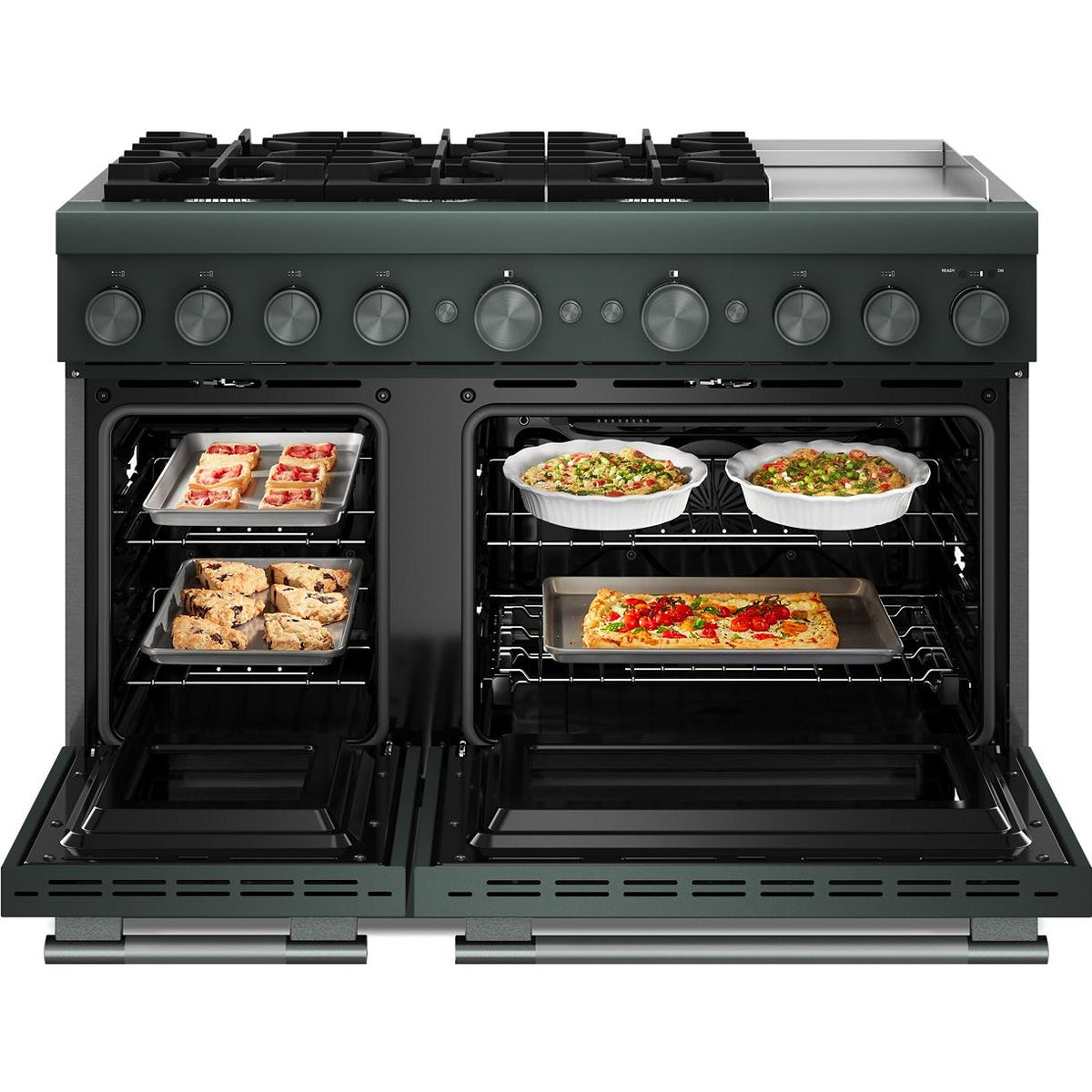 KitchenAid 48-inch Freestanding Commercial-Style Dual-Fuel Range with Griddle KFDD948SJP IMAGE 2