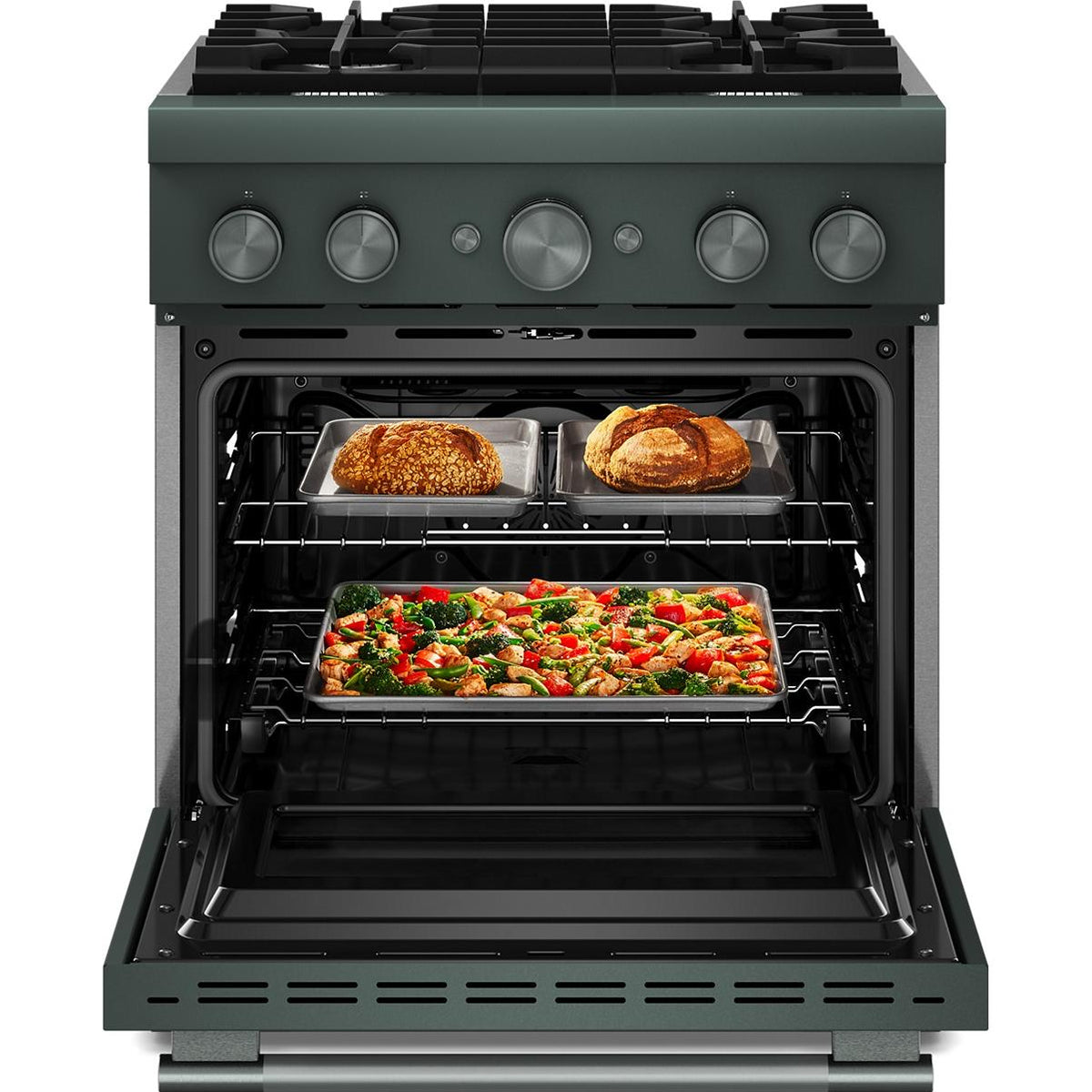 KitchenAid 30-inch Freestanding Commercial-Style Dual-Fuel Range KFDS930SJP IMAGE 2