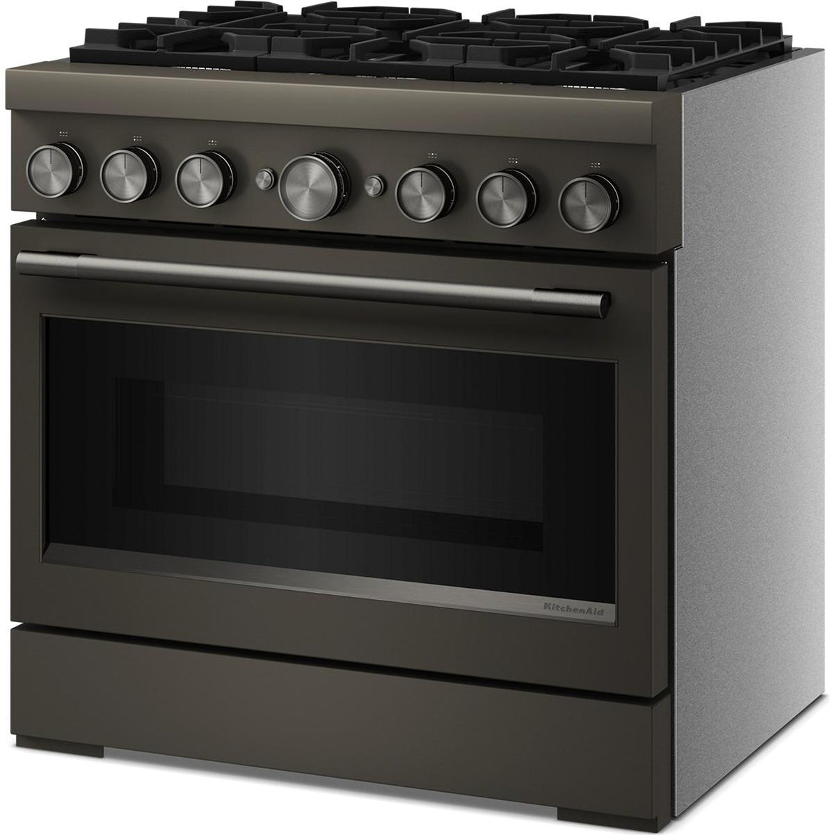 KitchenAid 36-inch, 5.1 cu. ft. Freestanding Commercial-Style Dual-Fuel Range with Even-Heat™ True Convection KFDS936SBE IMAGE 5