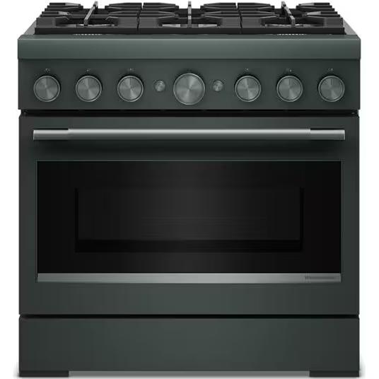 KitchenAid 36-inch Freestanding Commercial-Style Dual-Fuel Range KFDS936SJP IMAGE 1