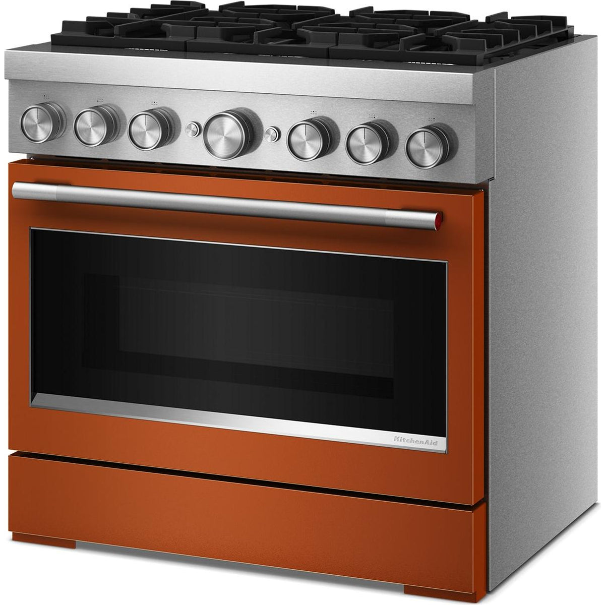 KitchenAid 36-inch, 5.1 cu. ft. Freestanding Commercial-Style Dual-Fuel Range with Even-Heat™ True Convection KFDS936SSC IMAGE 3