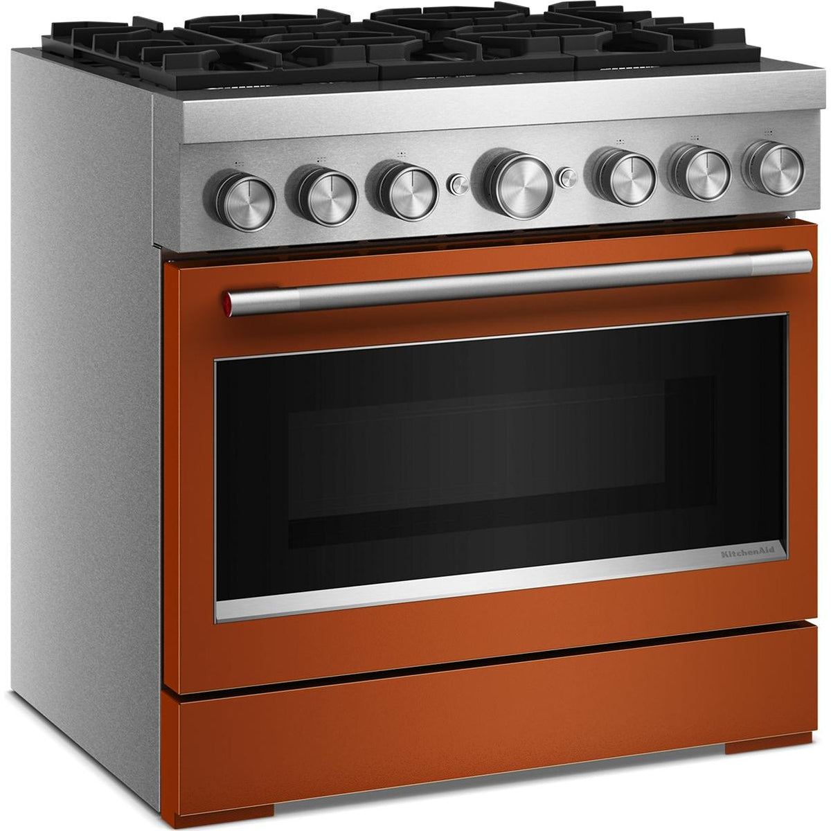 KitchenAid 36-inch, 5.1 cu. ft. Freestanding Commercial-Style Dual-Fuel Range with Even-Heat™ True Convection KFDS936SSC IMAGE 4