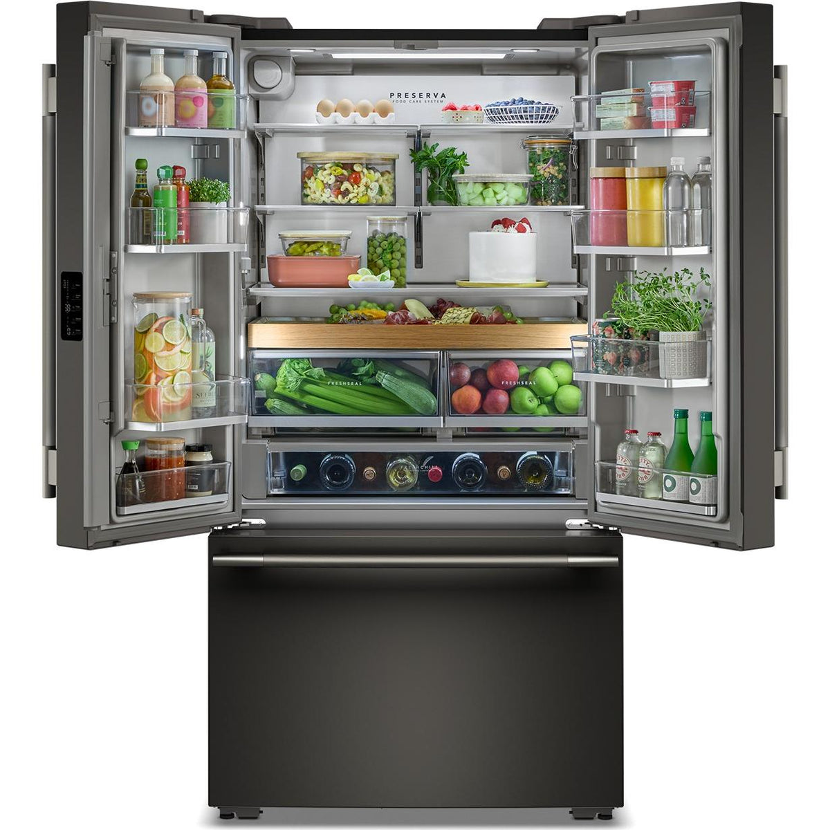 KitchenAid 36-inch, 24 cu. ft. Counter-Dept French 3-Door Refrigerator with Internal Water Dispenser and Ice Maker KRFC236SBE IMAGE 4