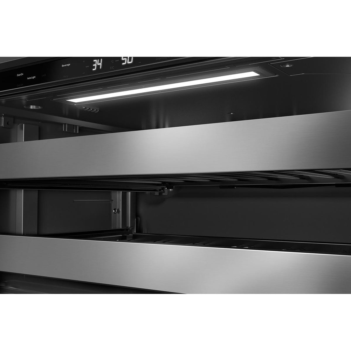 KitchenAid 4.8 cu. ft. Undercounter Beverage Center with Glass Door and Wood-Front Racks KUBL524SSB IMAGE 9