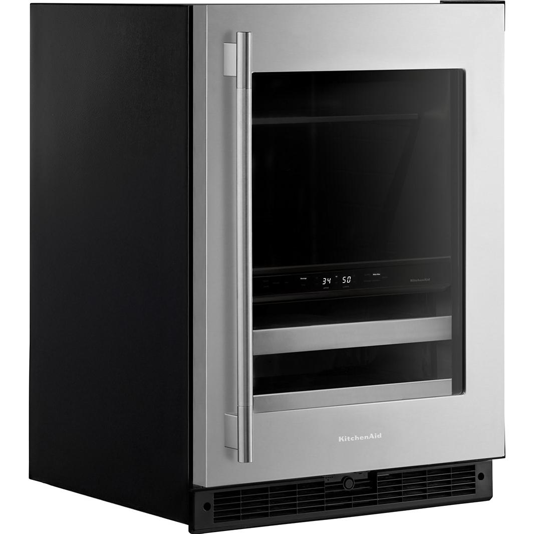 KitchenAid 4.89 cu. ft. Undercounter Beverage Center with Two Zones KUBR524SSB IMAGE 3