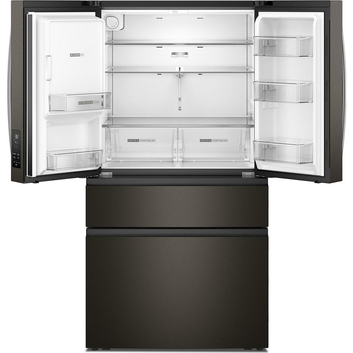 Whirlpool 36-inch French 4-Door Refrigerator with Water and Ice Dispensing System WRMF3636SV IMAGE 3