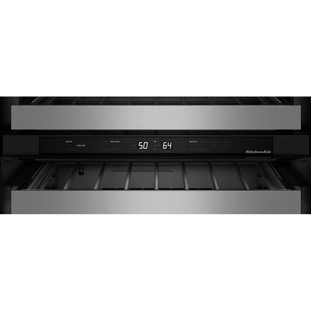 KitchenAid 46-Bottle Undercounter Wine Cellar with Full-Extension Metal-Front Racks KUWR324SSB IMAGE 6