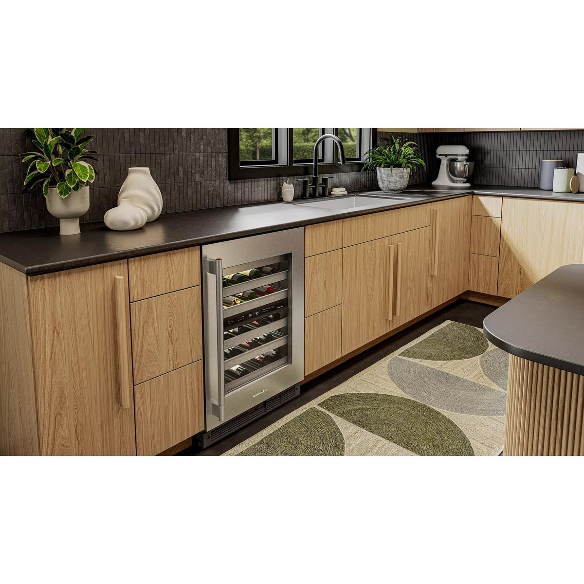 KitchenAid 46-Bottle Undercounter Wine Cellar with Full-Extension Metal-Front Racks KUWR324SSB IMAGE 8