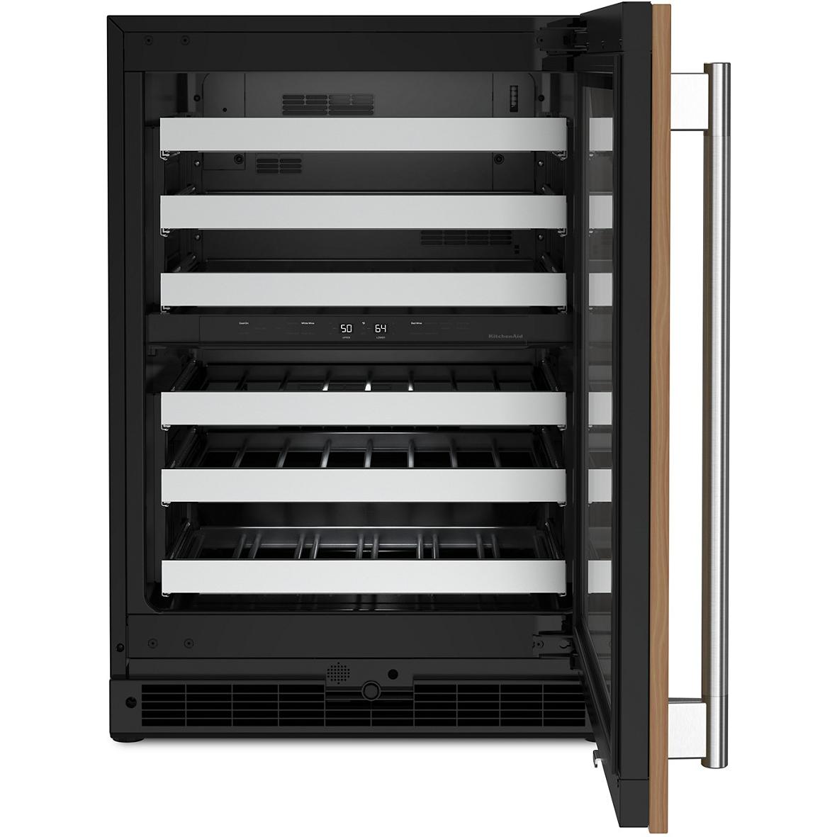 KitchenAid 46-Bottle Undercounter Wine Cellar with Full-Extension Metal-Front Racks KUWR324SPA IMAGE 2