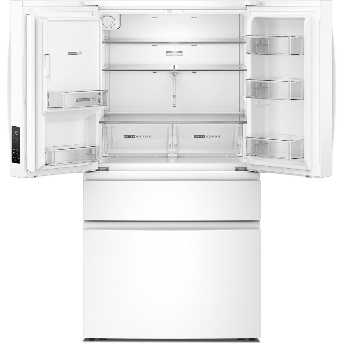 Whirlpool 36-inch French 4-Door Refrigerator with Water and Ice Dispensing System WRMF3636SW IMAGE 3