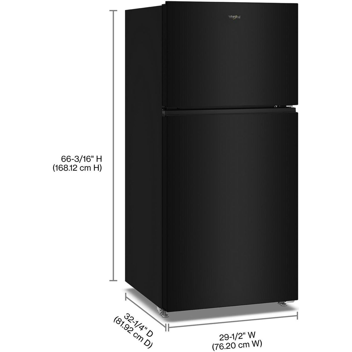 Whirlpool 29.5-inch, 19 Cu. Ft. Top Freezer Refrigerator with Total Coverage Cooling WRTX5419SB IMAGE 18