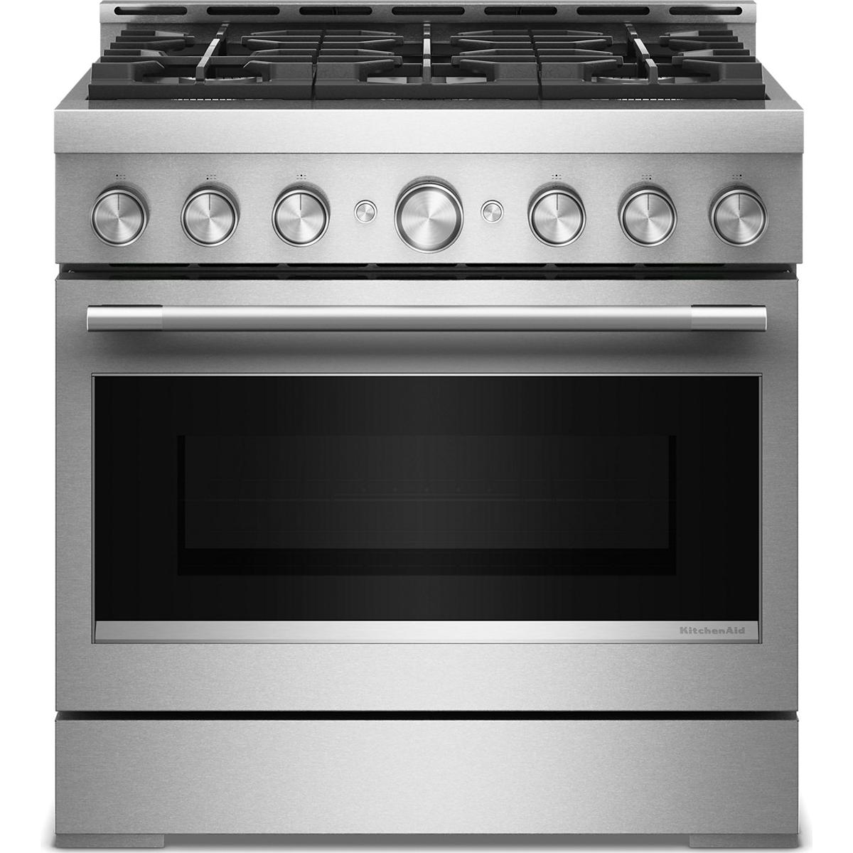 KitchenAid 36-inch Slide-in Gas Range with 6 Burners KFGS936SSS IMAGE 1