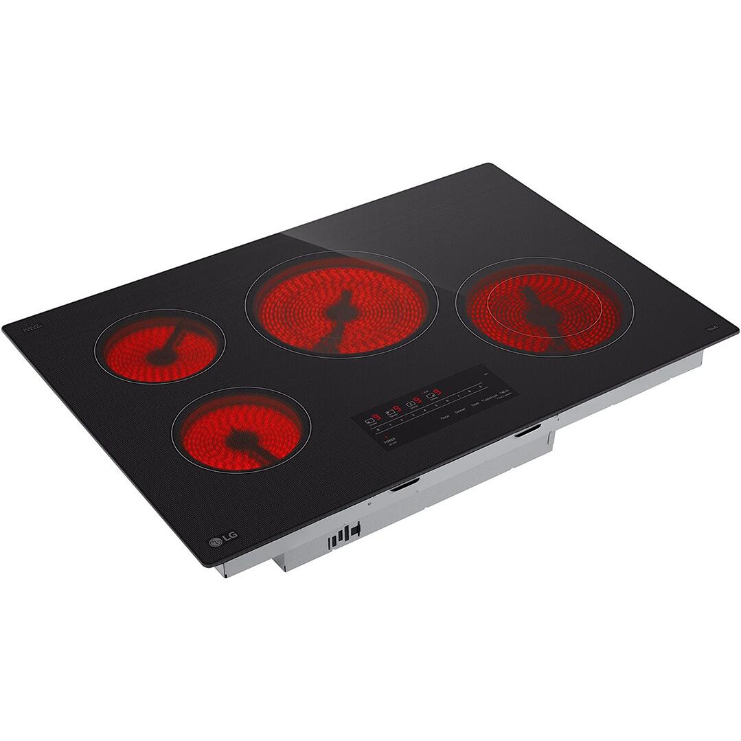 LG 30-inch Built-in Smart Electric Cooktop with 4 elements CBEW3013BE IMAGE 8