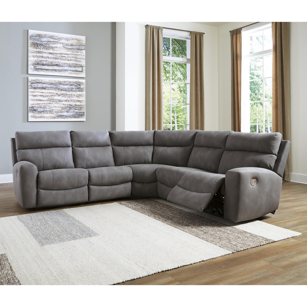 Signature Design by Ashley Next-Gen DuraPella 61003S8 5 pc Power Reclining Sectional IMAGE 4
