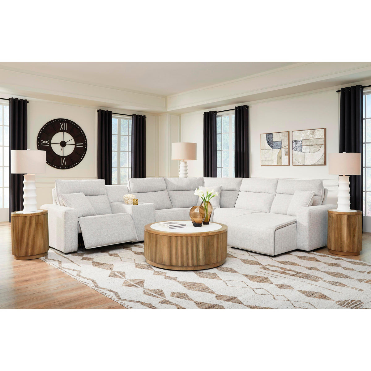 Signature Design by Ashley ModMax II 65907S6 6 pc Power Reclining Sectional with Chaise and Console IMAGE 3