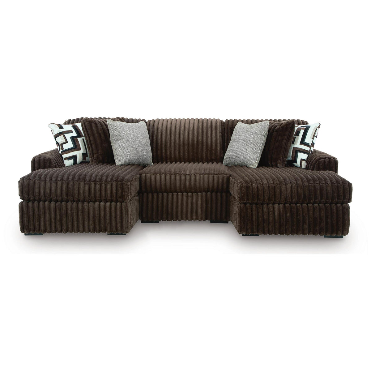 Signature Design by Ashley Midnight-Madness 98104S17 3 pc Double Chaise Sectional IMAGE 1