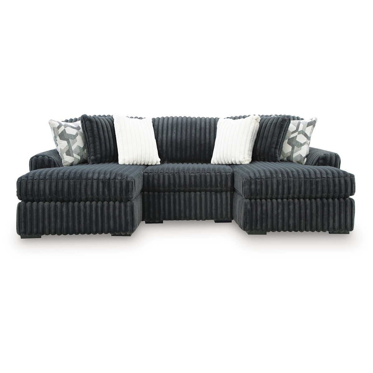 Signature Design by Ashley Midnight-Madness 98105S8 3 pc Double Chaise Sectional IMAGE 1