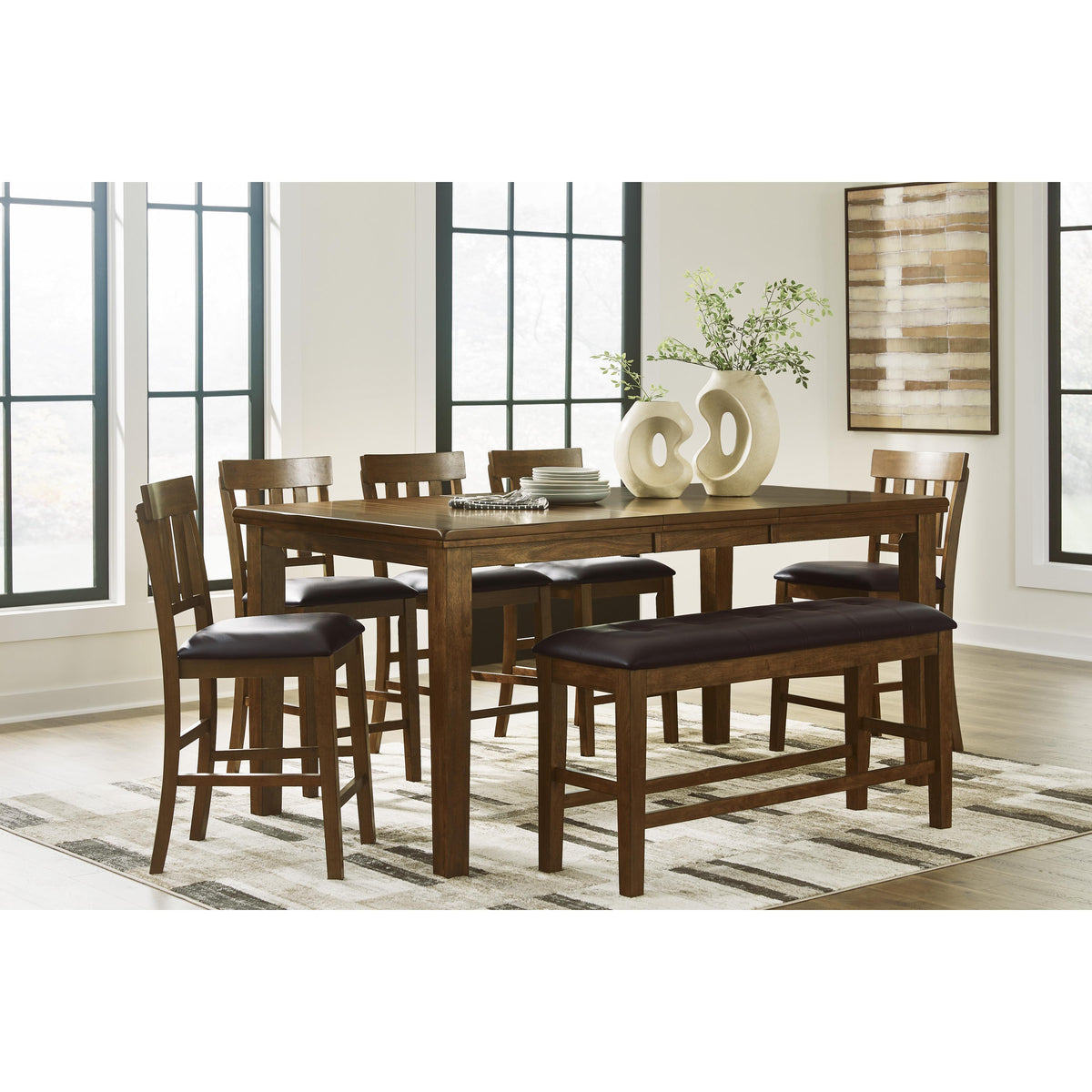 Signature Design by Ashley Ralene D594-32 Dining Room Counter Butterfly Extension Table IMAGE 9