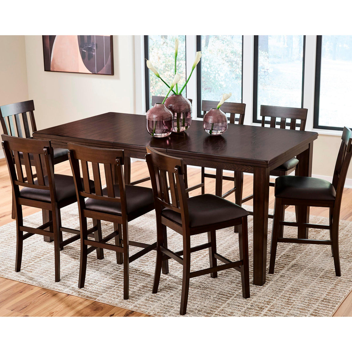 Signature Design by Ashley Haddigan D596-32 Dining Room Counter Butterfly Extension Table IMAGE 7