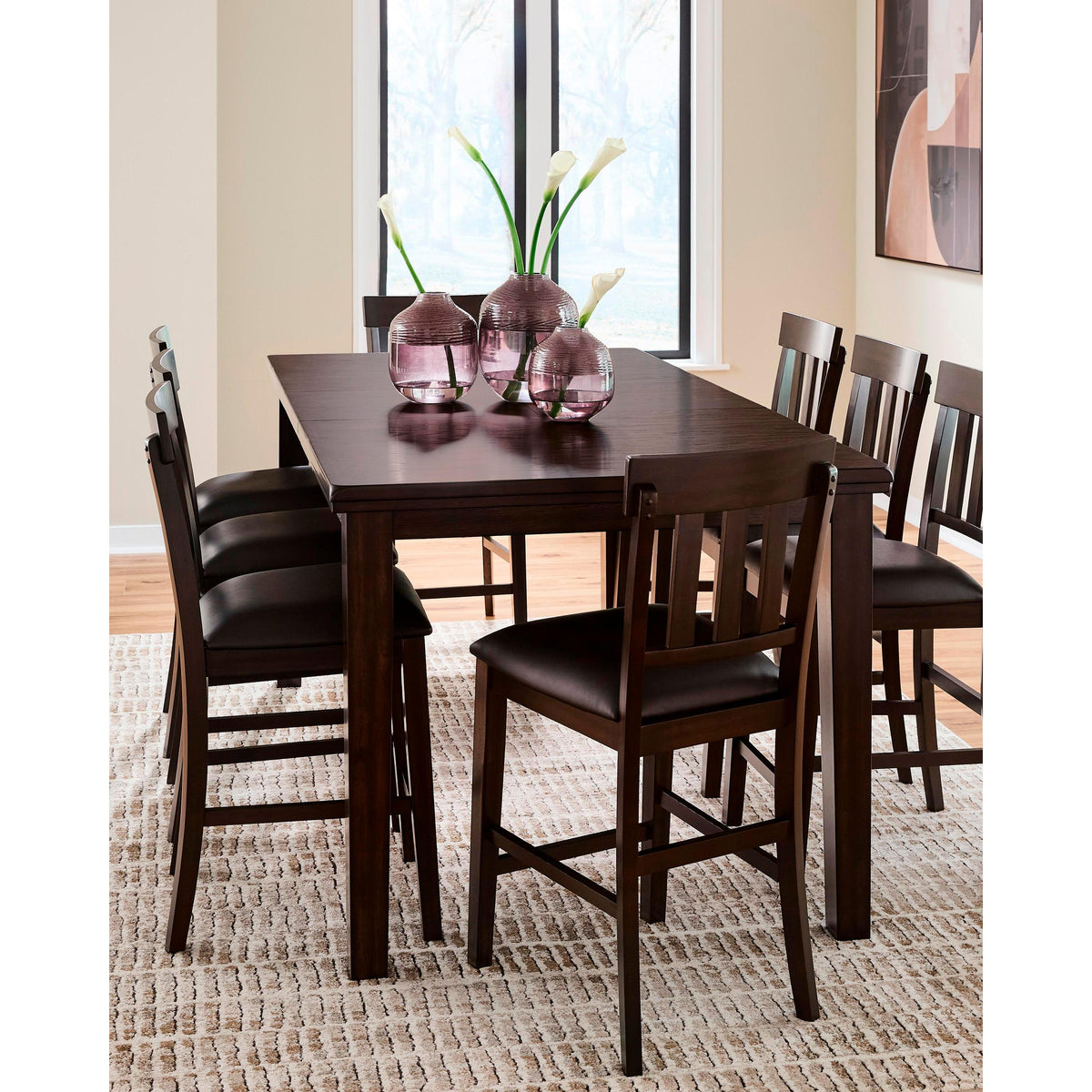 Signature Design by Ashley Haddigan D596-32 Dining Room Counter Butterfly Extension Table IMAGE 8