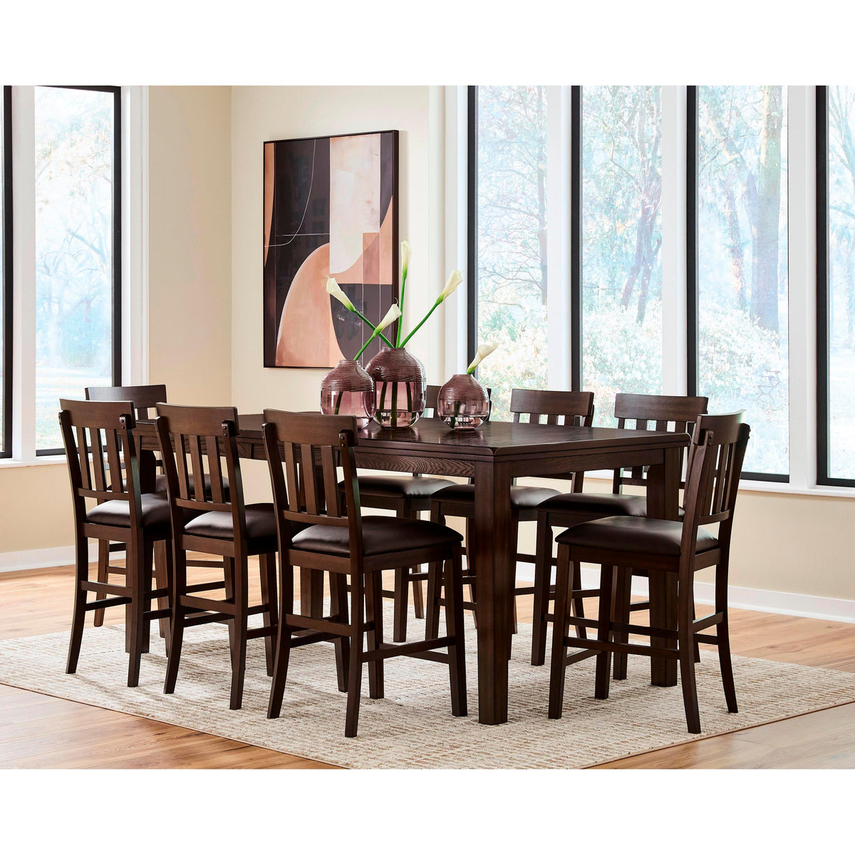 Signature Design by Ashley Haddigan D596-32 Dining Room Counter Butterfly Extension Table IMAGE 9