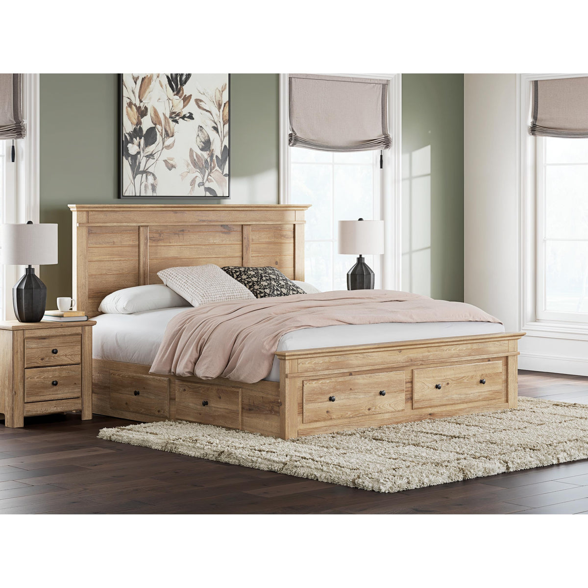 Signature Design by Ashley Makidern PCB1170B16 King Panel Storage Bed IMAGE 2
