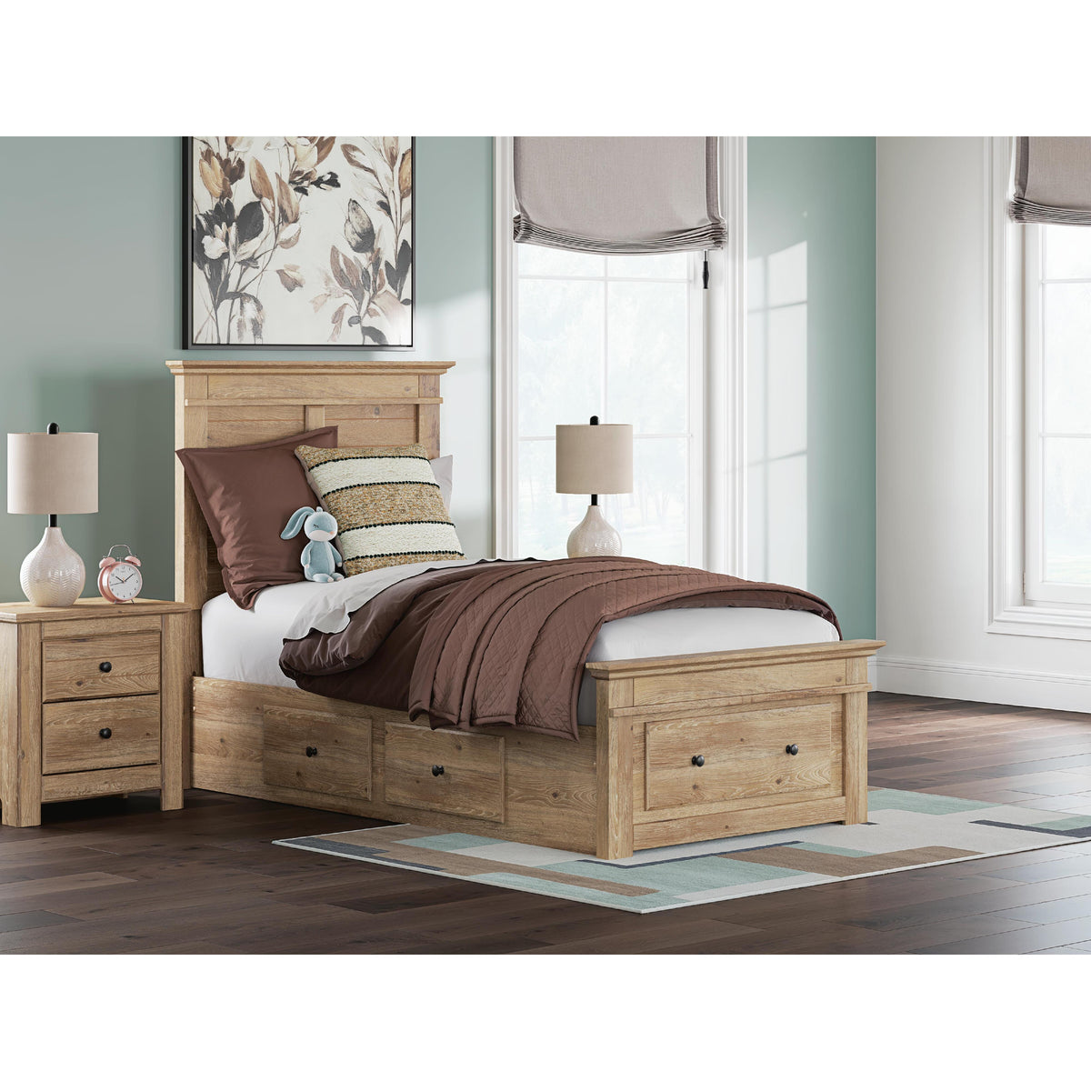 Signature Design by Ashley Makidern PCB1170B38 Twin Panel Storage Bed IMAGE 2
