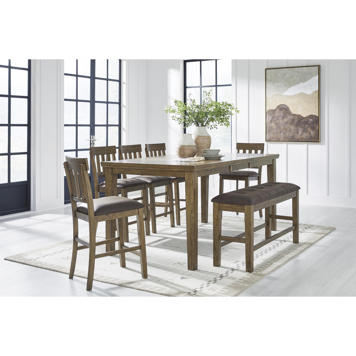 Signature Design by Ashley Urbinforte PCD592-32 Dining Room Counter Butterfly Extension Table IMAGE 11