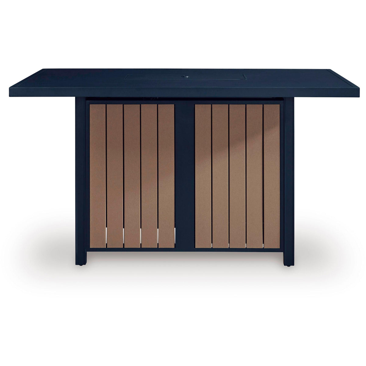 Signature Design by Ashley East Beach PCP587-665 Rectangular Bar Table with Fire Pit IMAGE 4