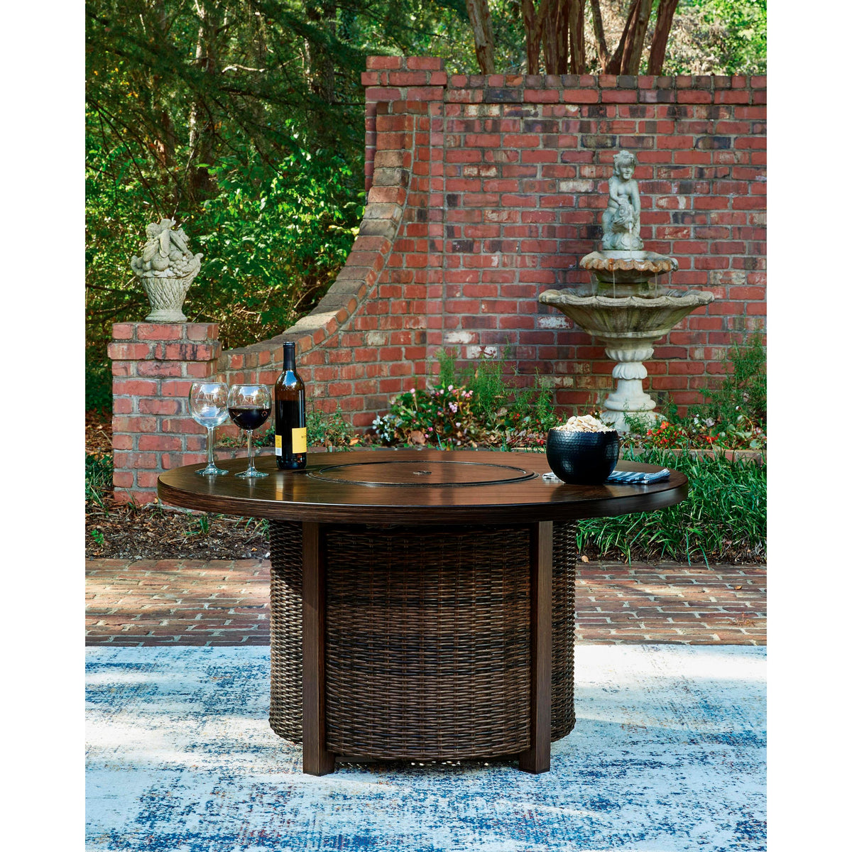 Signature Design by Ashley Monterey Point PCP760-776 Round Fire Pit Table IMAGE 3