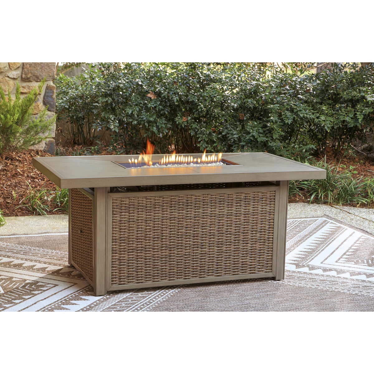 Signature Design by Ashley Laguna Heights PCP790-773 Rectangular Fire Pit Table IMAGE 7