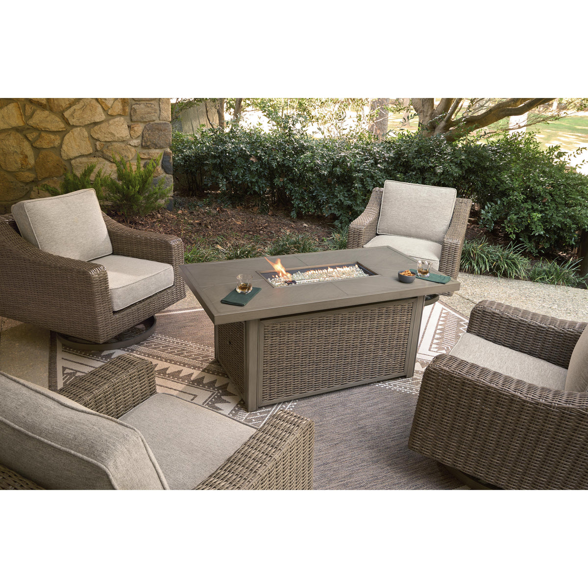 Signature Design by Ashley Laguna Heights PCP790-773 Rectangular Fire Pit Table IMAGE 8