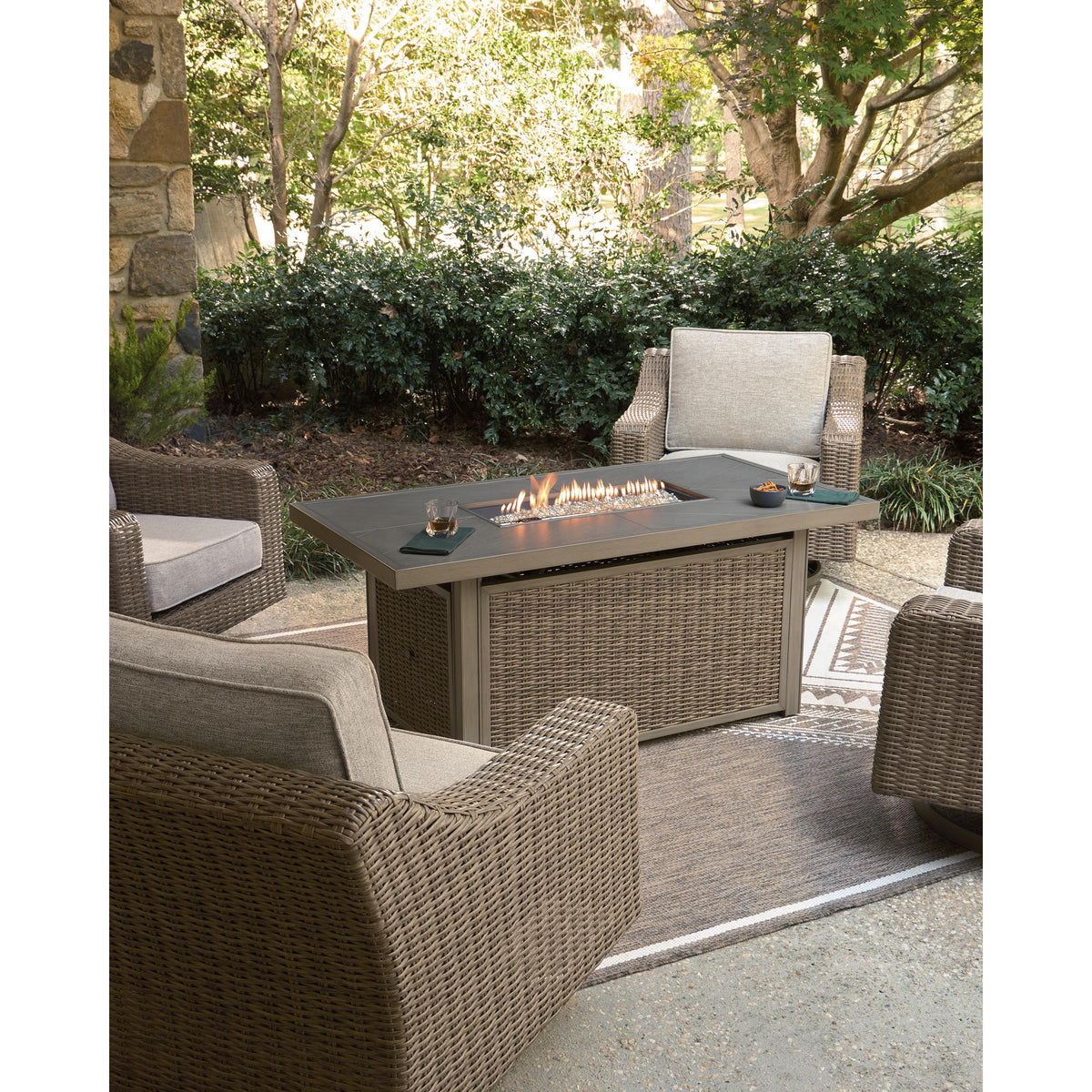 Signature Design by Ashley Laguna Heights PCP790-773 Rectangular Fire Pit Table IMAGE 9