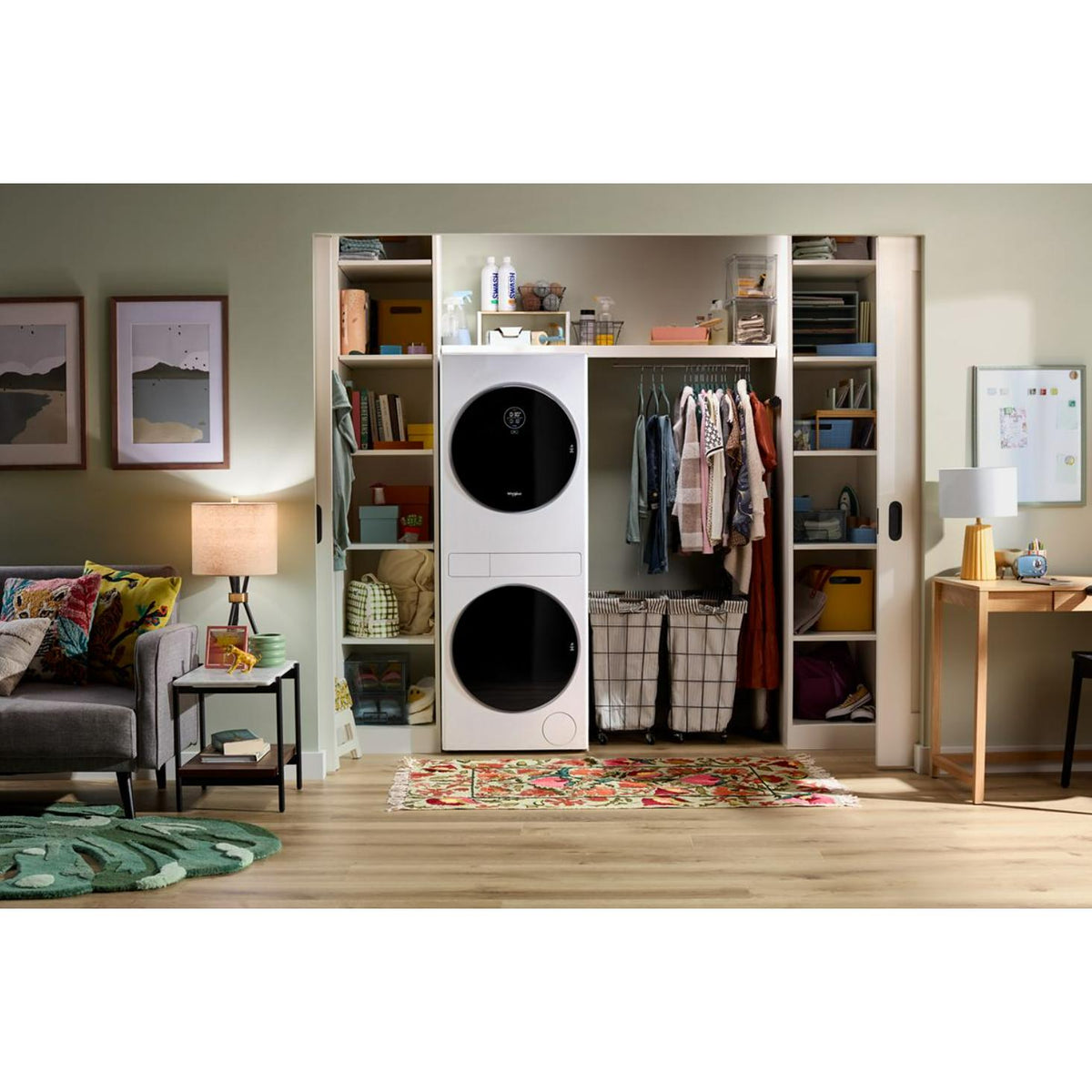 Whirlpool 24-in Compact ENERGY STAR® Certified Ventless Heat Pump Laundry Tower with Washer and Electric Dryer YWFH5424SW IMAGE 9