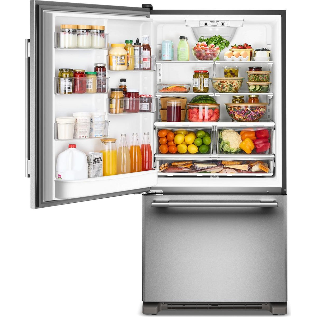 KitchenAid 33-inch, 22 cu. ft. Freestanding Bottom Freezer Refrigerator KRBL133SPS IMAGE 2