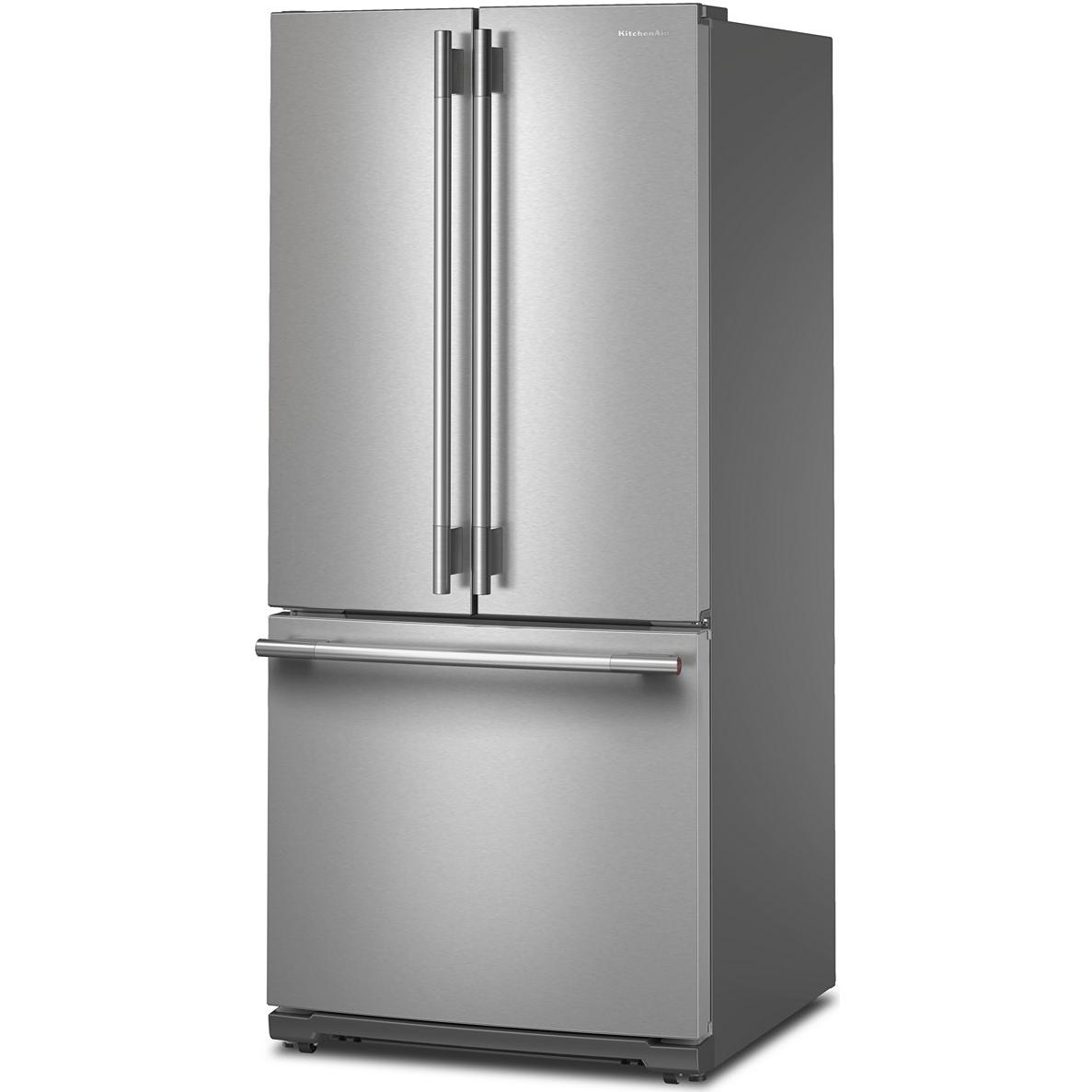 KitchenAid 30-inch, 20 cu. ft. Freestanding French 3-Door Refrigerator with Water Dispenser KRFF330SPS IMAGE 5