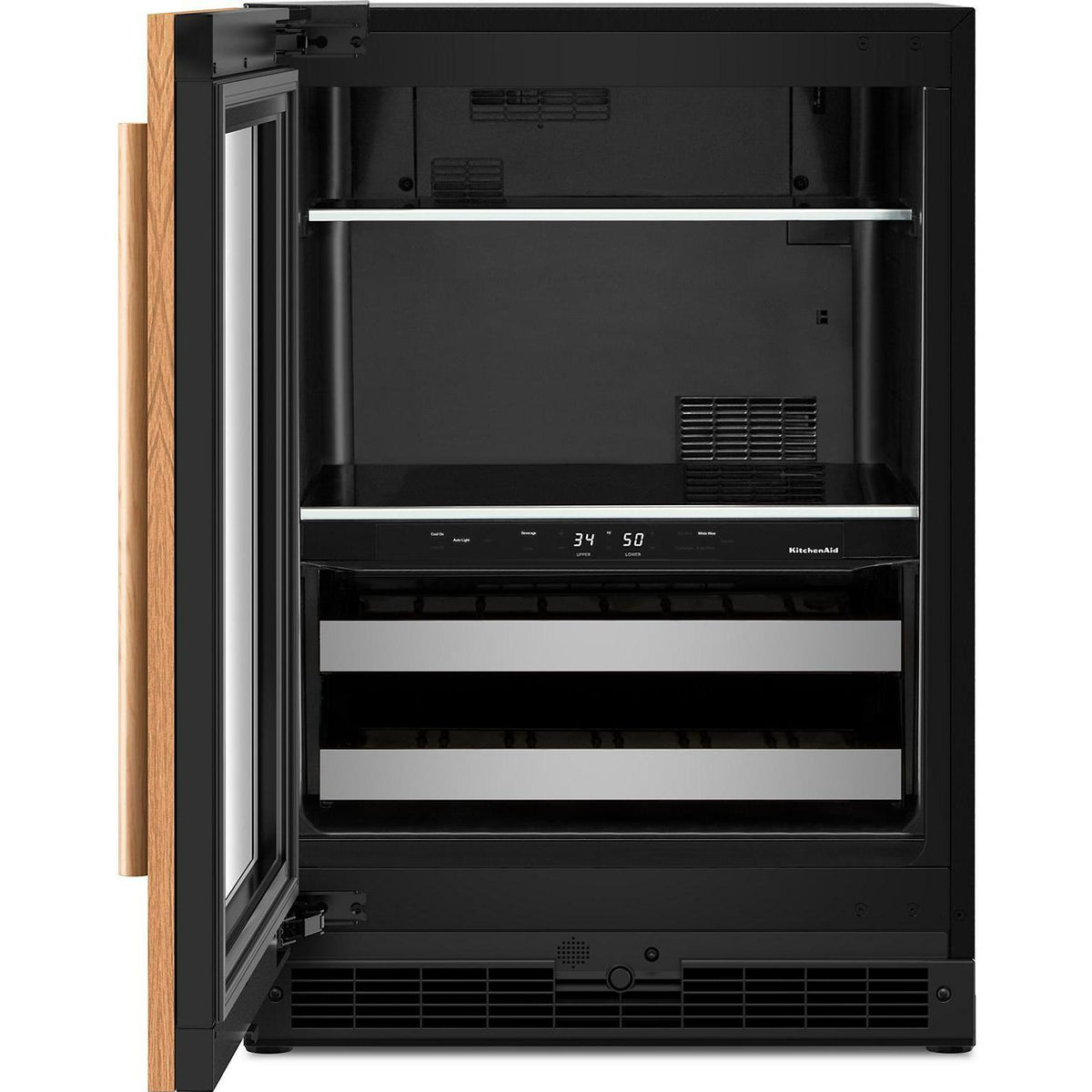 KitchenAid 24" Beverage Center with Glass Door and Wood-Front Racks KUBL524SPA IMAGE 4
